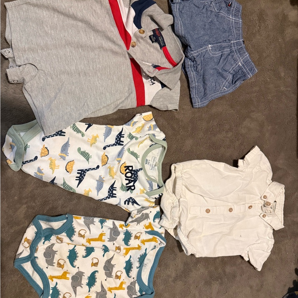 Dinosaur Print Baby Onesie